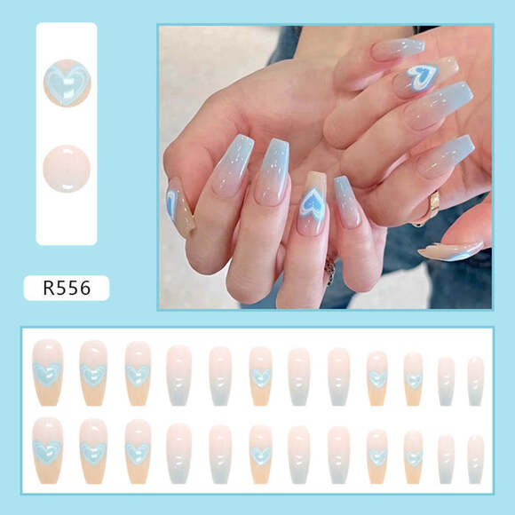 I Heart You Press On Nail Set - Picture 1 of 2